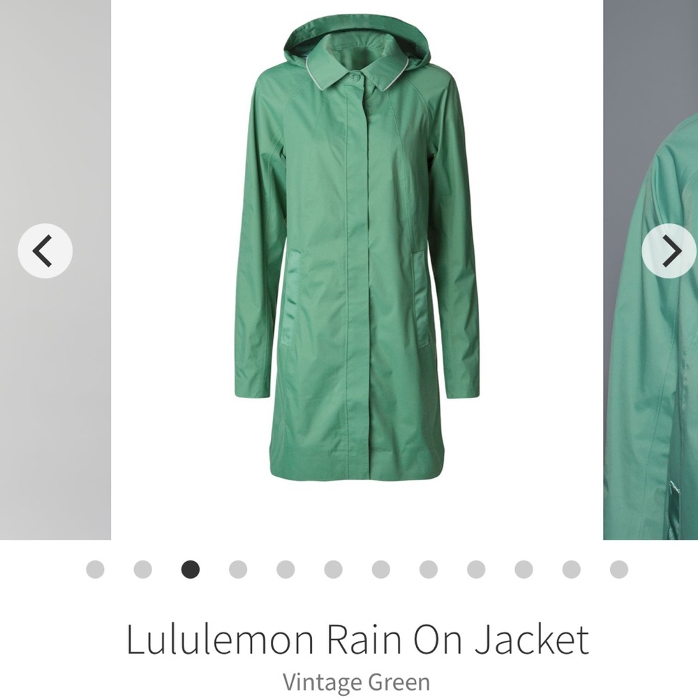Lululemon Rain On Jacket Sz. 6 Vintage Green